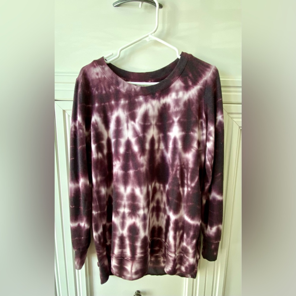 🟣 PURPLE TIE DYE LIGHTWEIGHT PULLOVER SWEATSHIRT - SUPER SOFT 🟣